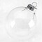 4E's Novelty Clear Plastic Ball Ornaments for Crafts Fillable 12 Pack – 80mm Transparent Shatterproof Christmas Ornaments with Silver Caps & Ribbon, DIY Paintable & Fillable Christmas Craft Balls